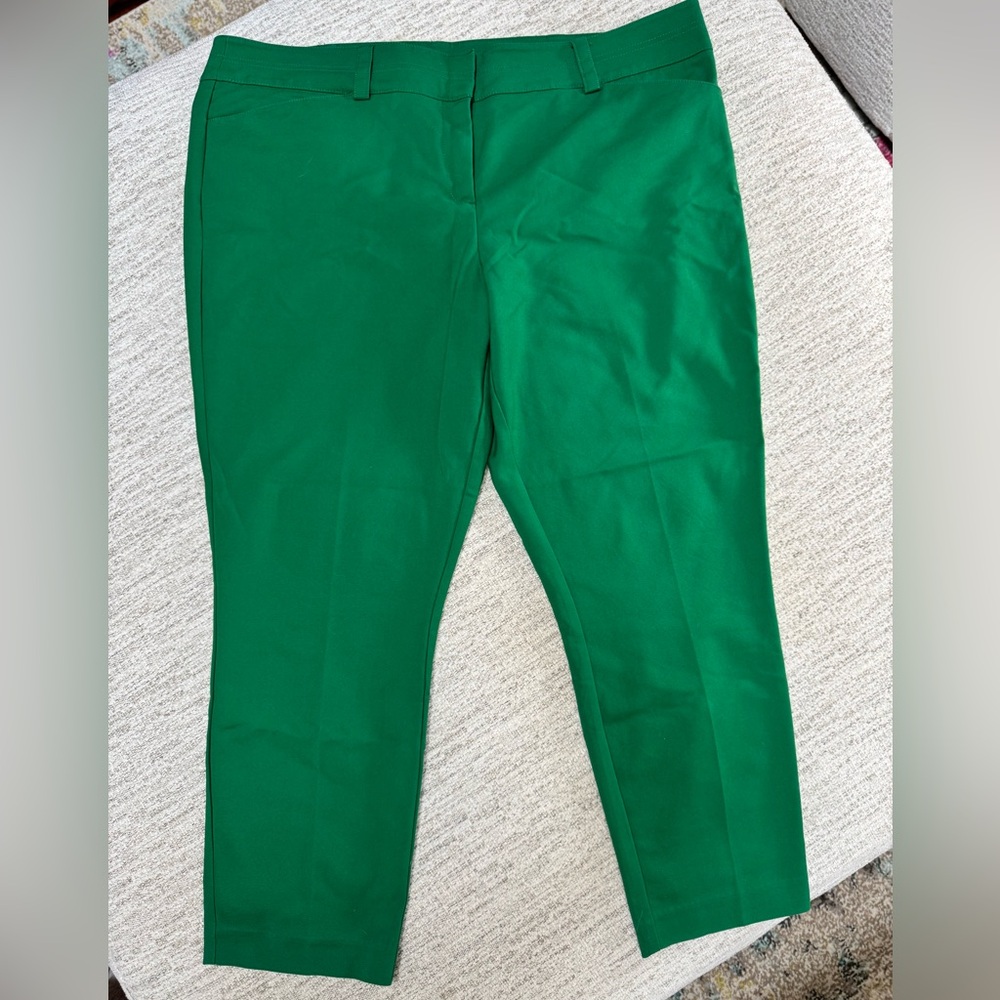 New York & Company Kelly Green Capri Pants